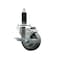 Service Caster 3.5'' Gray Poly Swivel 1-1/8'' Expanding Stem Caster with Brake SCC-EX20S3514-PPUB-TLB-118 - alternate 1